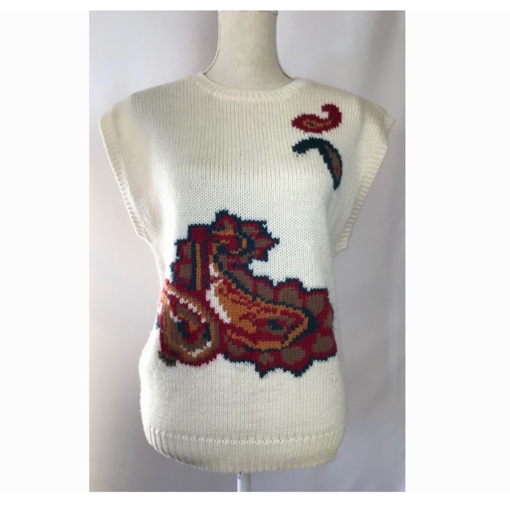 Vintage Russ Women's Knit Vest Sleeveless Sweater